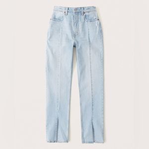 NWT Abercrombie Women’s The Skinny High Rise Split Hem Jeans Size 10 Long